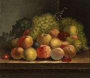 William Buelow Gould Still life, fruit oil on canvas painting by Van Diemonian (Tasmanian) artist and convict William Buelow Gould oil painting artist